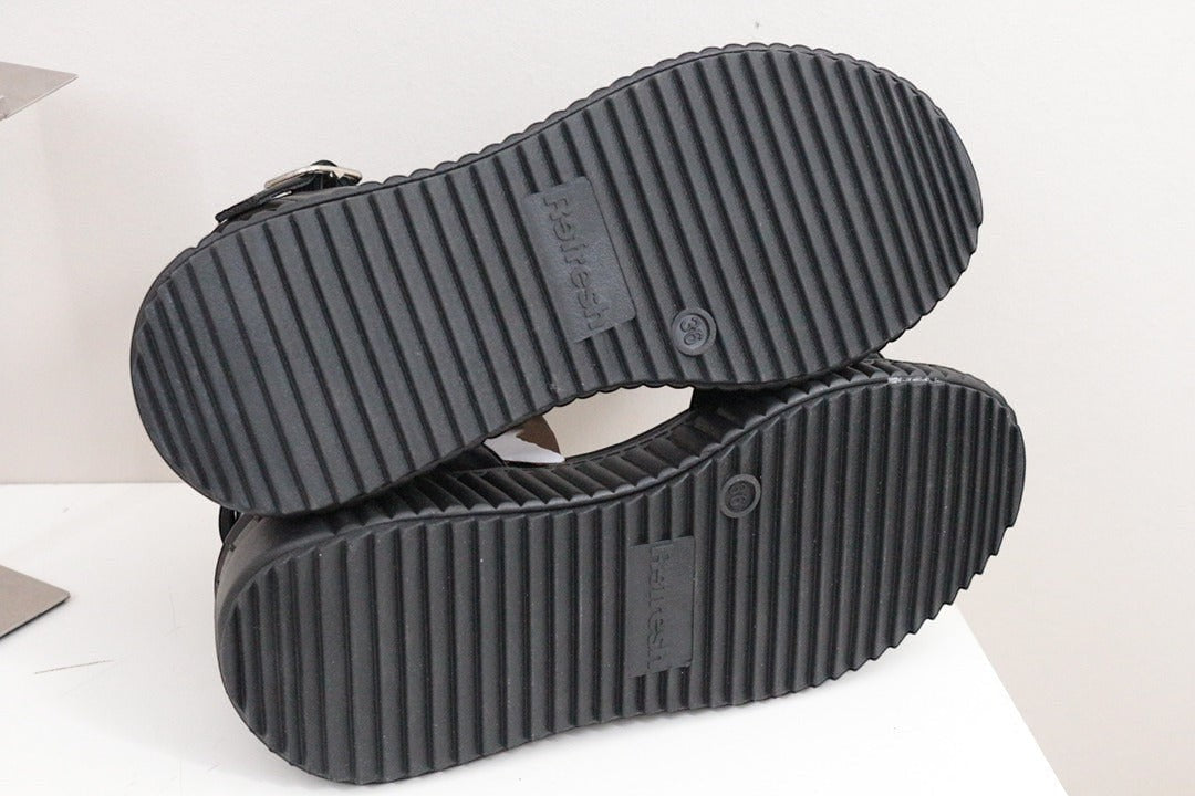Sandales compensées Refresh simili cuir noir taille 36 8
