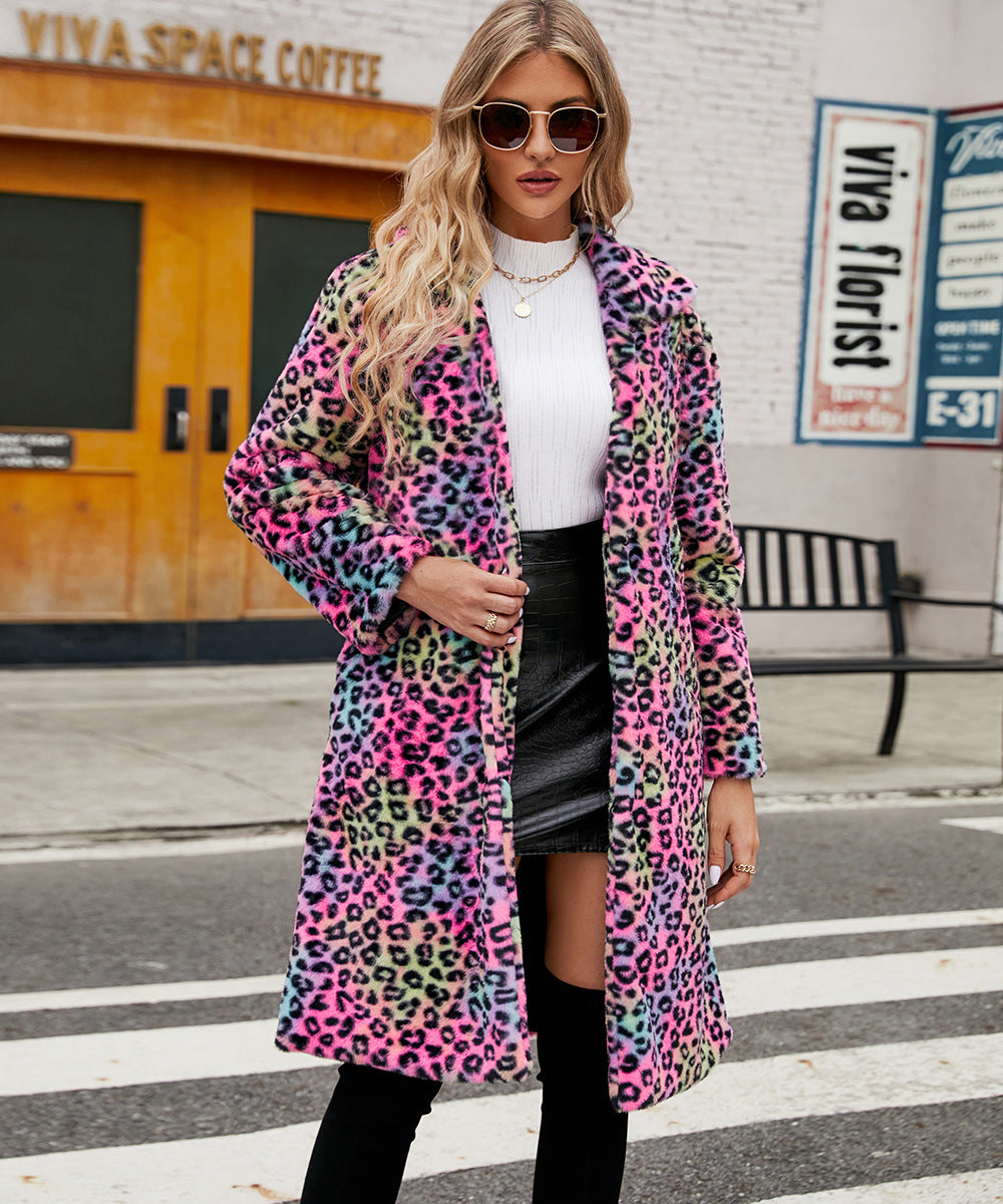 Manteau long fausse fourrure léopard – photo 4 – Frippin'Dealz