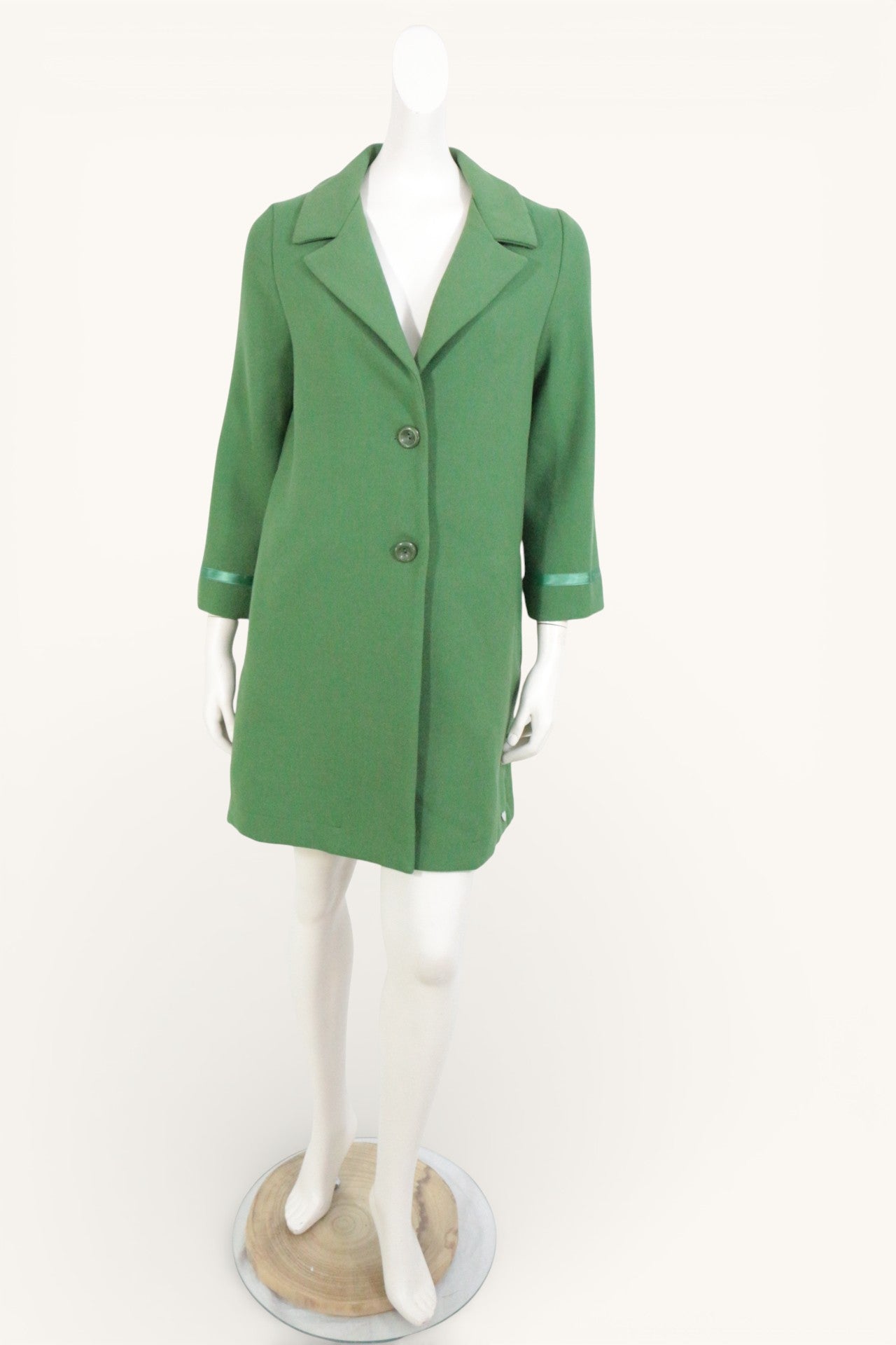 Amelie & Amelie Manteau mi-long Polyester, Viscose Vert S  Neuf 9