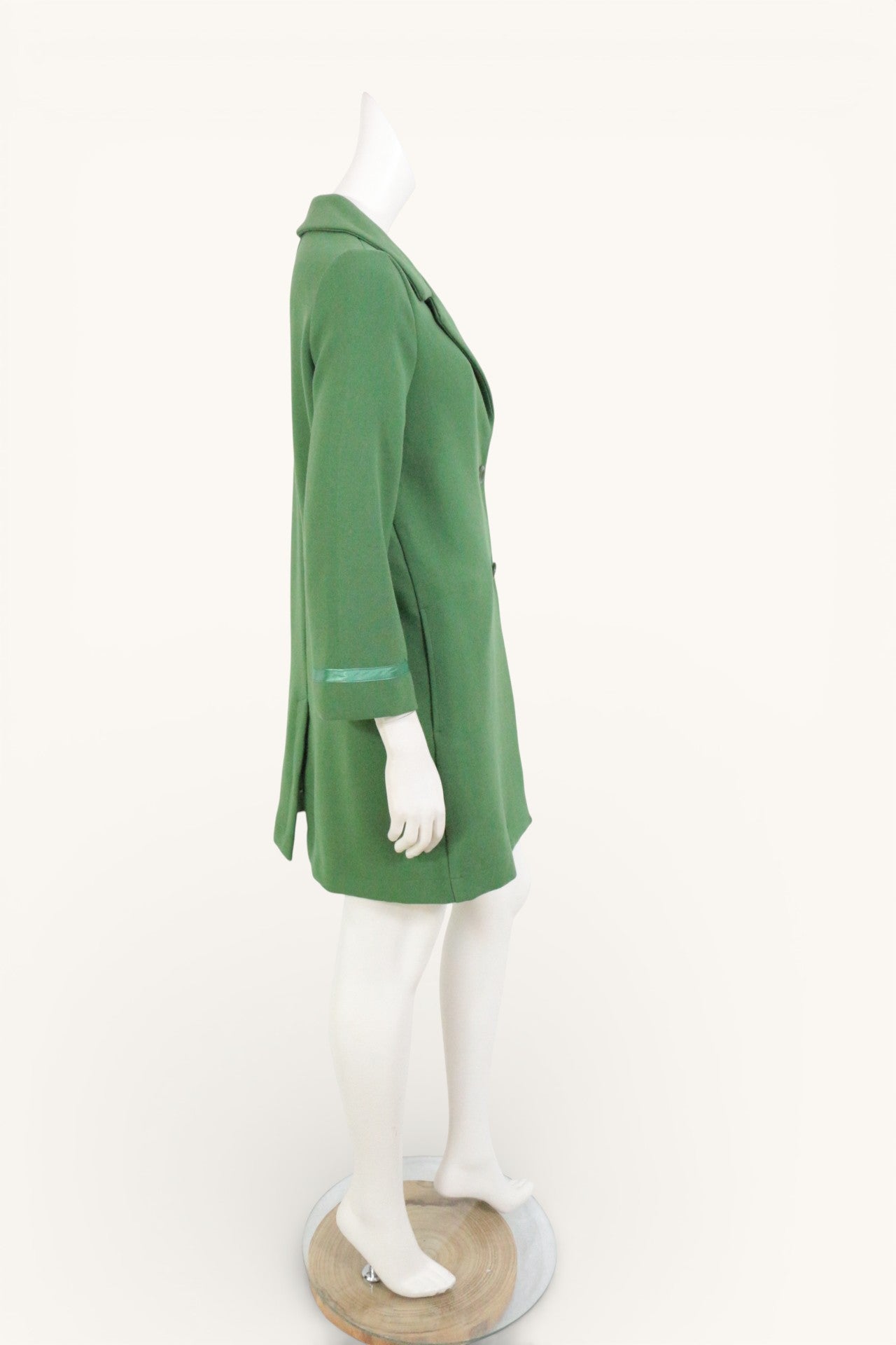 Amelie & Amelie Manteau mi-long Polyester, Viscose Vert S  Neuf 10
