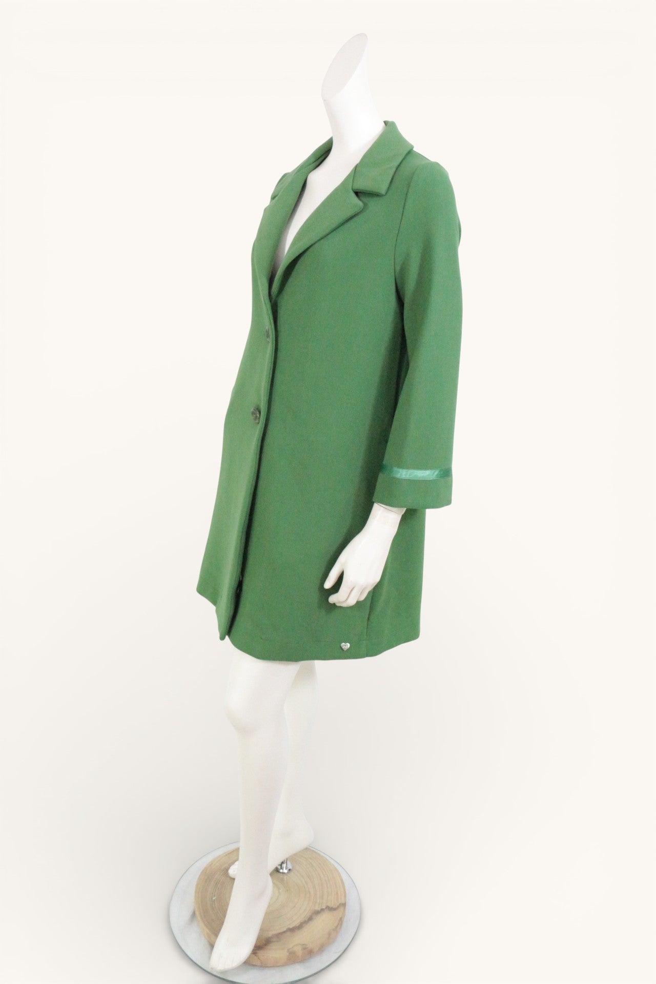 Amelie & Amelie Manteau mi-long Polyester, Viscose Vert S  Neuf 7