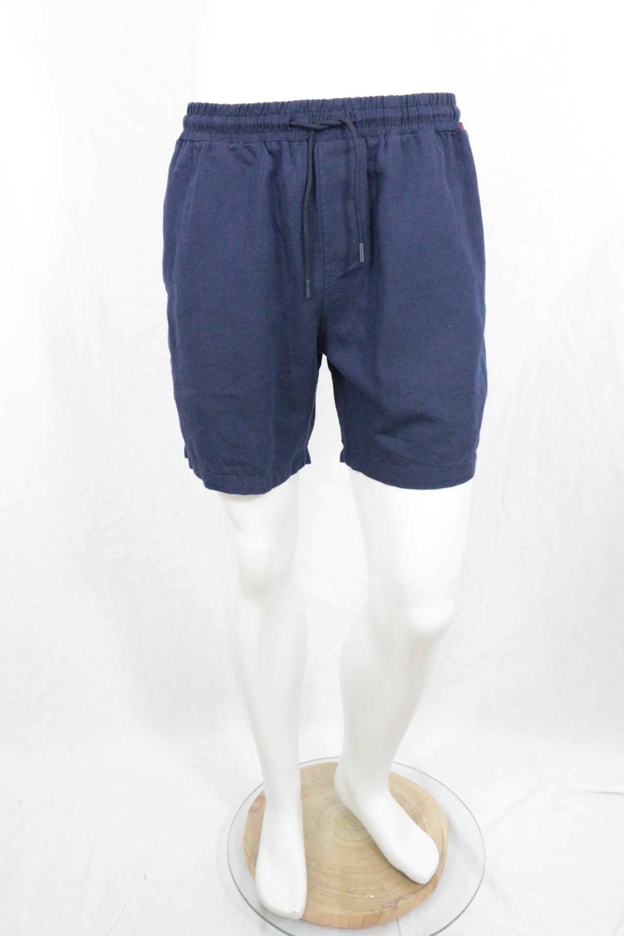 Short Marcel Gabriel 40% Lin Homme Bleu Marine – Taille L – Neuf avec Étiquette – Drawstring