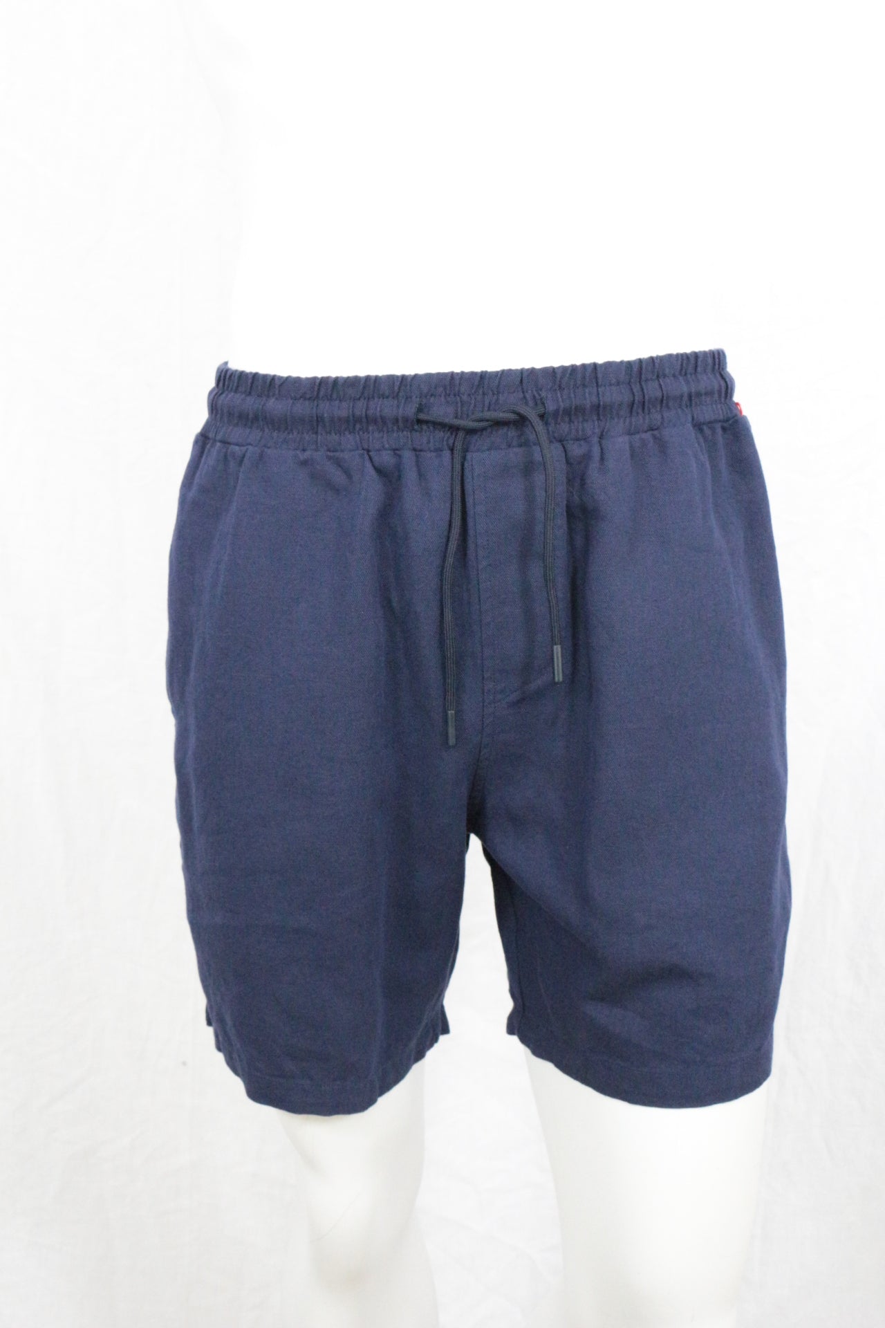 Short Marcel Gabriel 40% Lin Homme Bleu Marine – Taille L – Neuf avec Étiquette – Drawstring