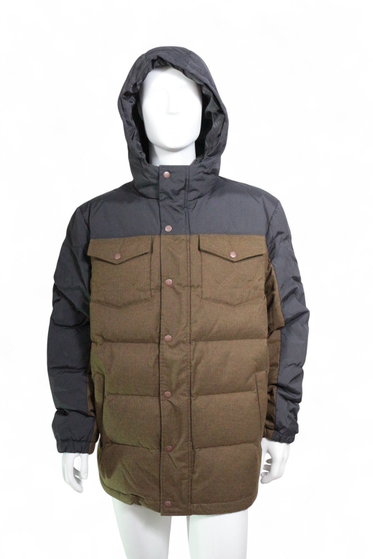 Wrangler – Piumino – Poliammide, cotone – Nero, cachi