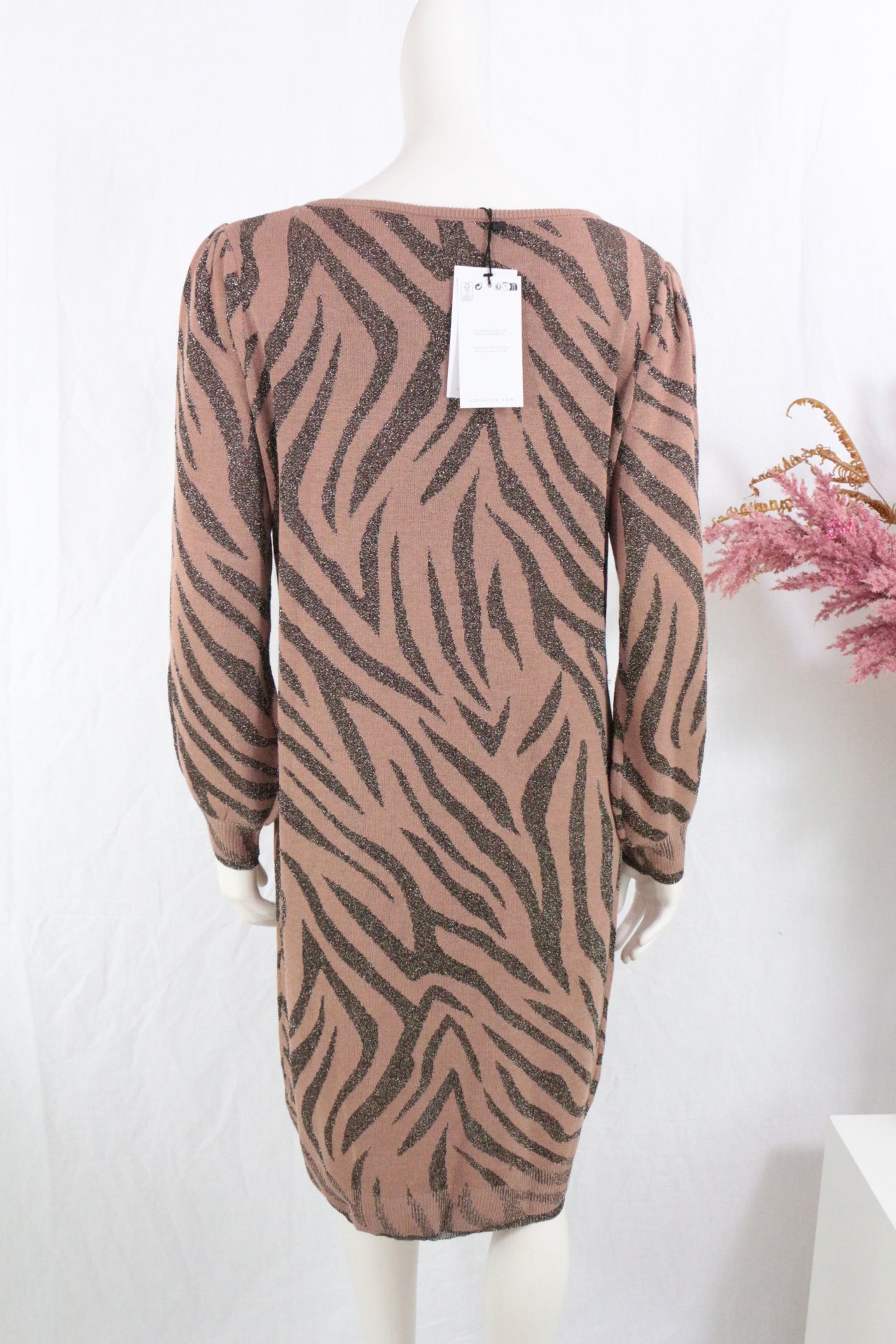 Lolaliza – Pulloverkleid – Polyester, Wolle – Dunkelbeige 9