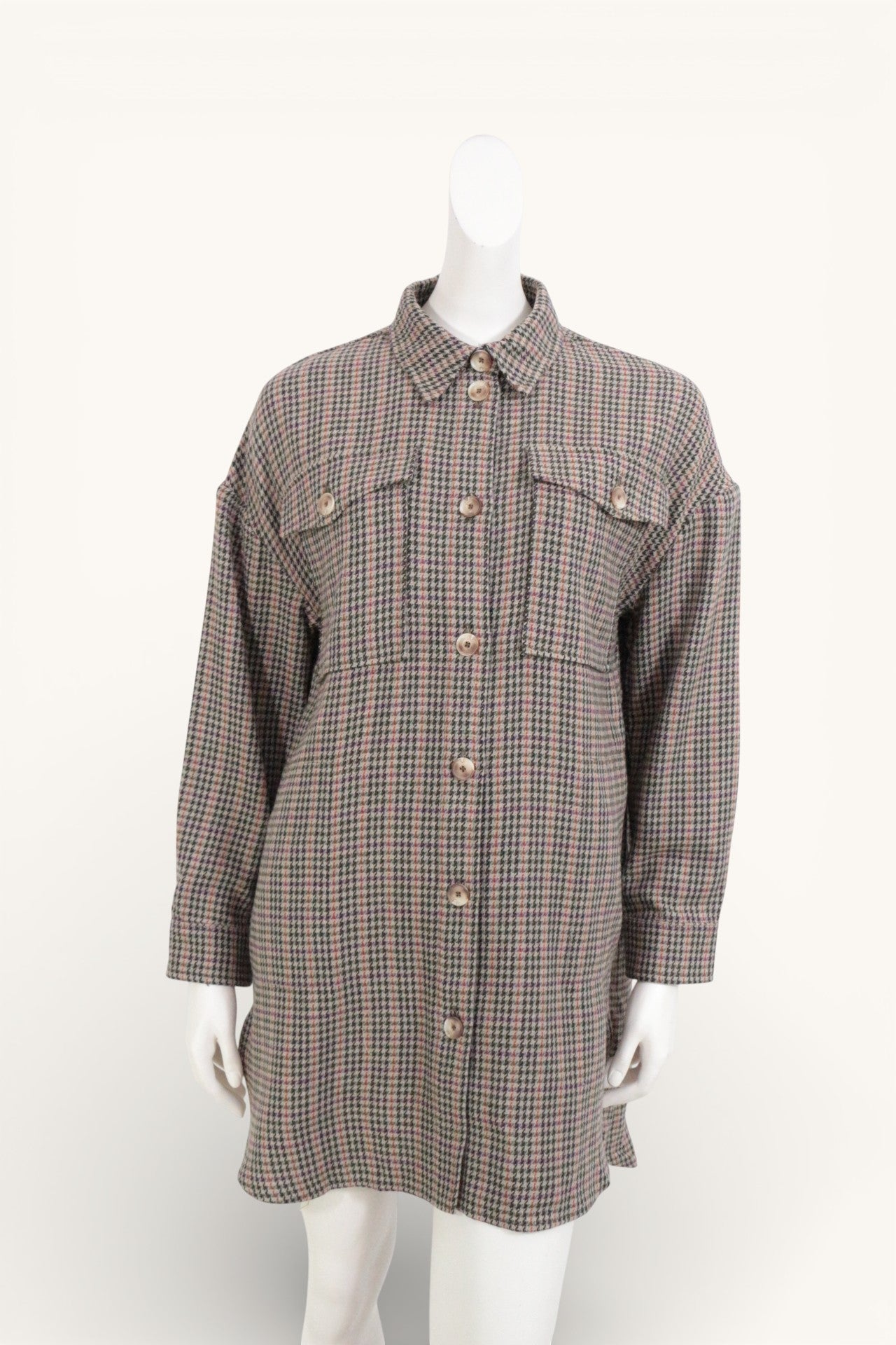 River Woods Manteau Polyester, Acrylique, Laine Beige, Noir   Neuf