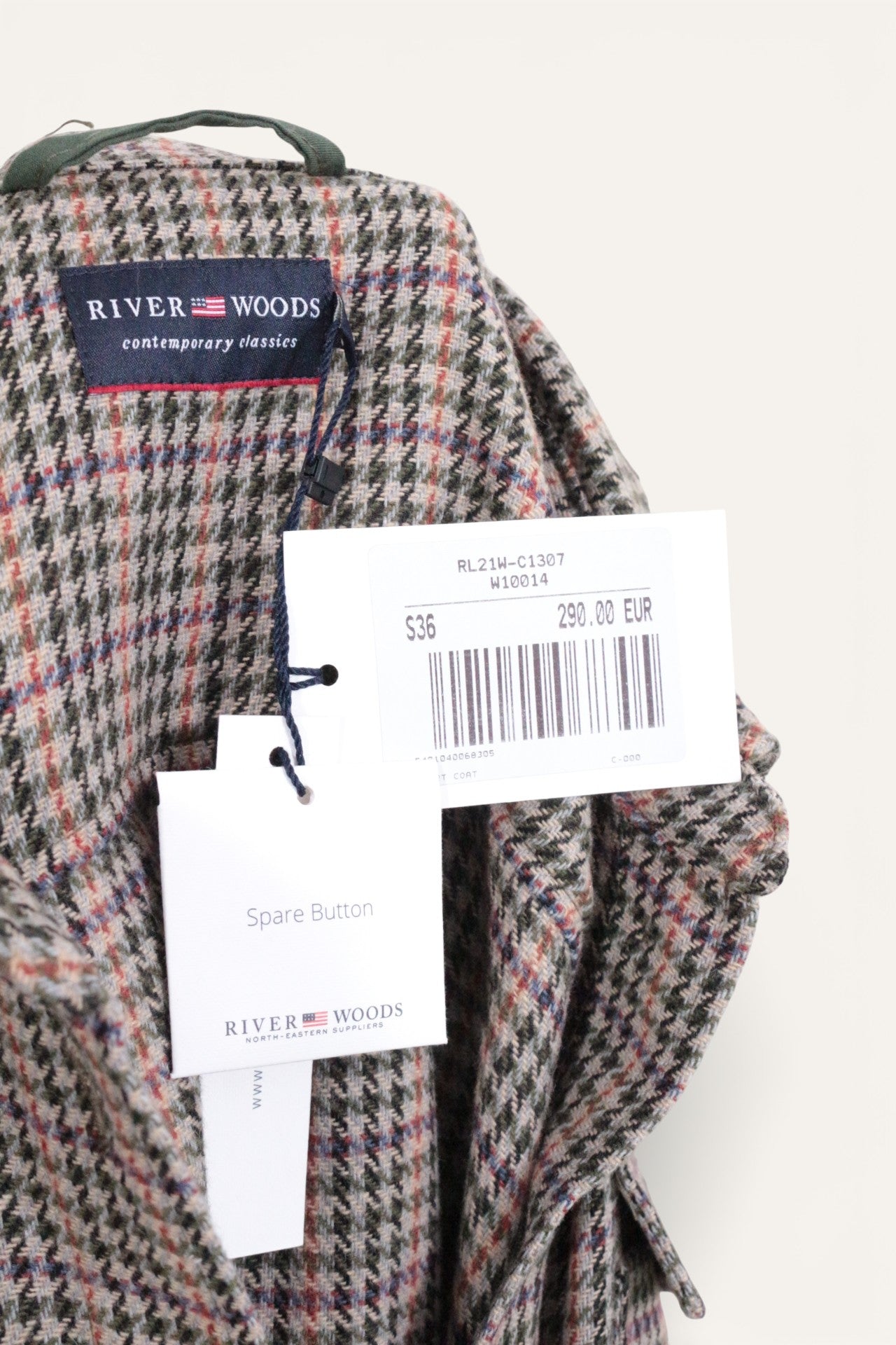 River Woods Manteau Polyester, Acrylique, Laine Beige, Noir   Neuf 11
