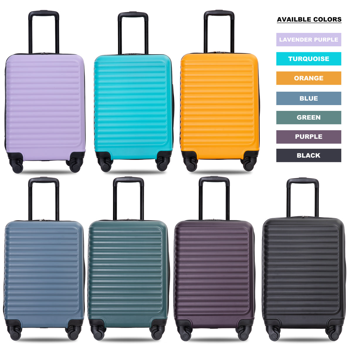Valise cabine 55 cm rigide noire – photo 5 – Frippin'Dealz