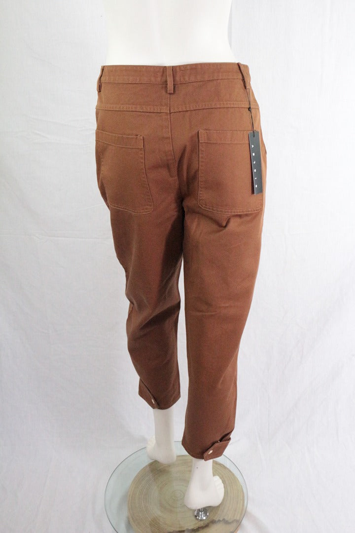 Pantalon Sisley marron taille haute 42 - Neuf avec étiquette vintage 9