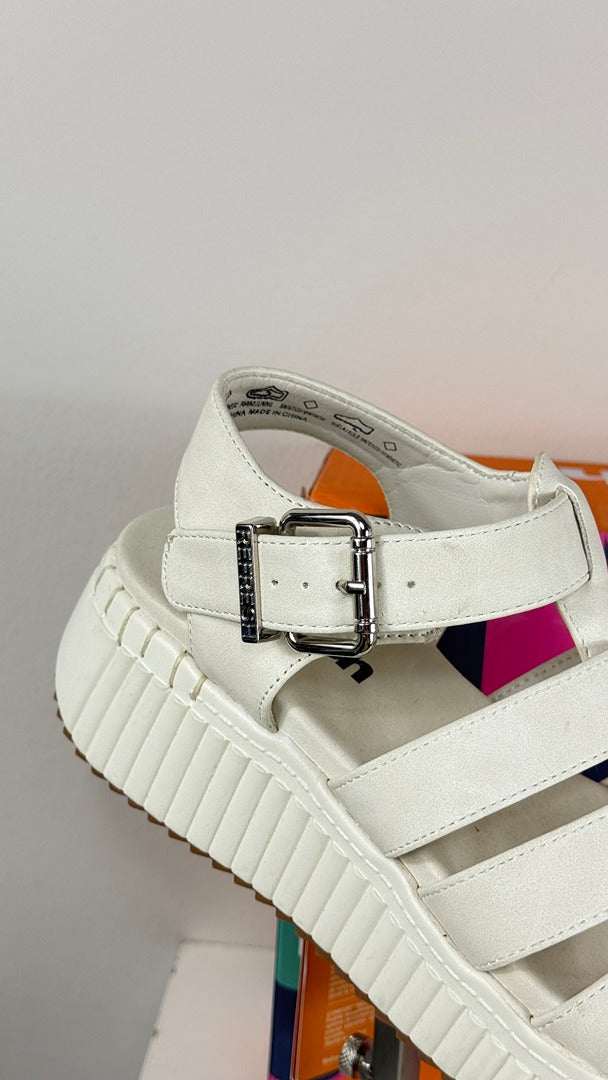 Sandales plateforme Refresh en simili cuir blanc taille 36 neuves 3
