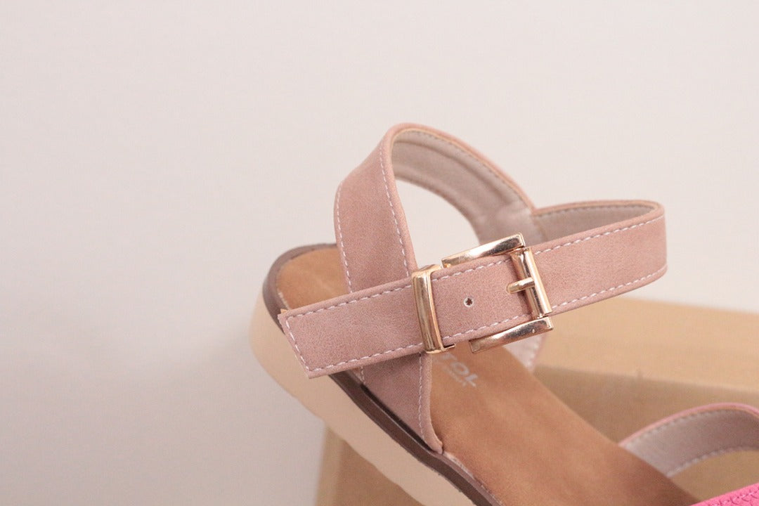 Sandales filles Bristol rose métallique neuves 34 2