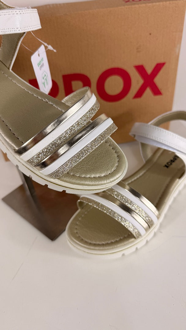 Sprox sandales filles blanches et dorées taille 35 neuves 2