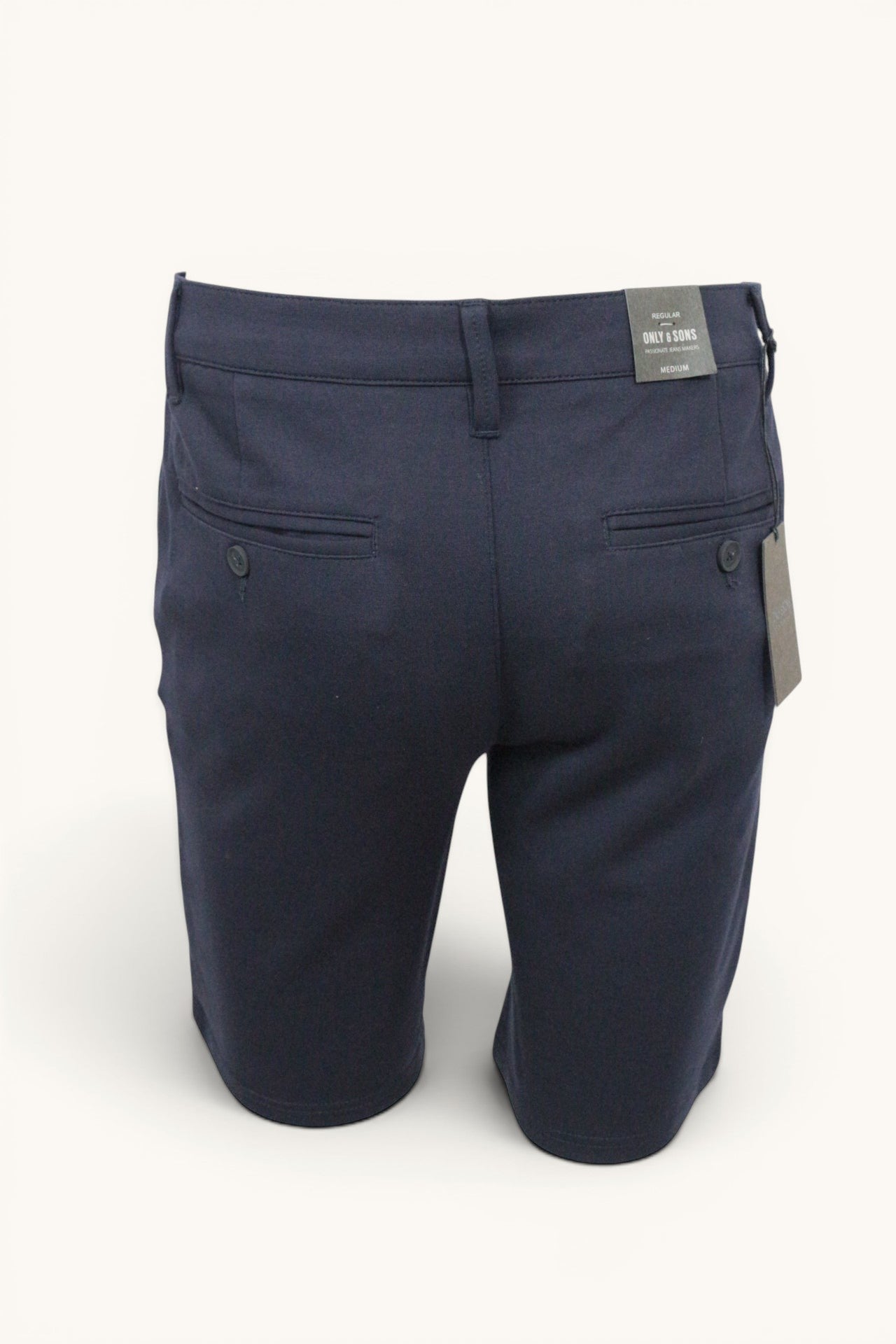 Only & Sons OnsMark Shorts GW Homme M Night Sky Bleu Marine – Short Habillé Stretch Neuf avec Étiquette 7