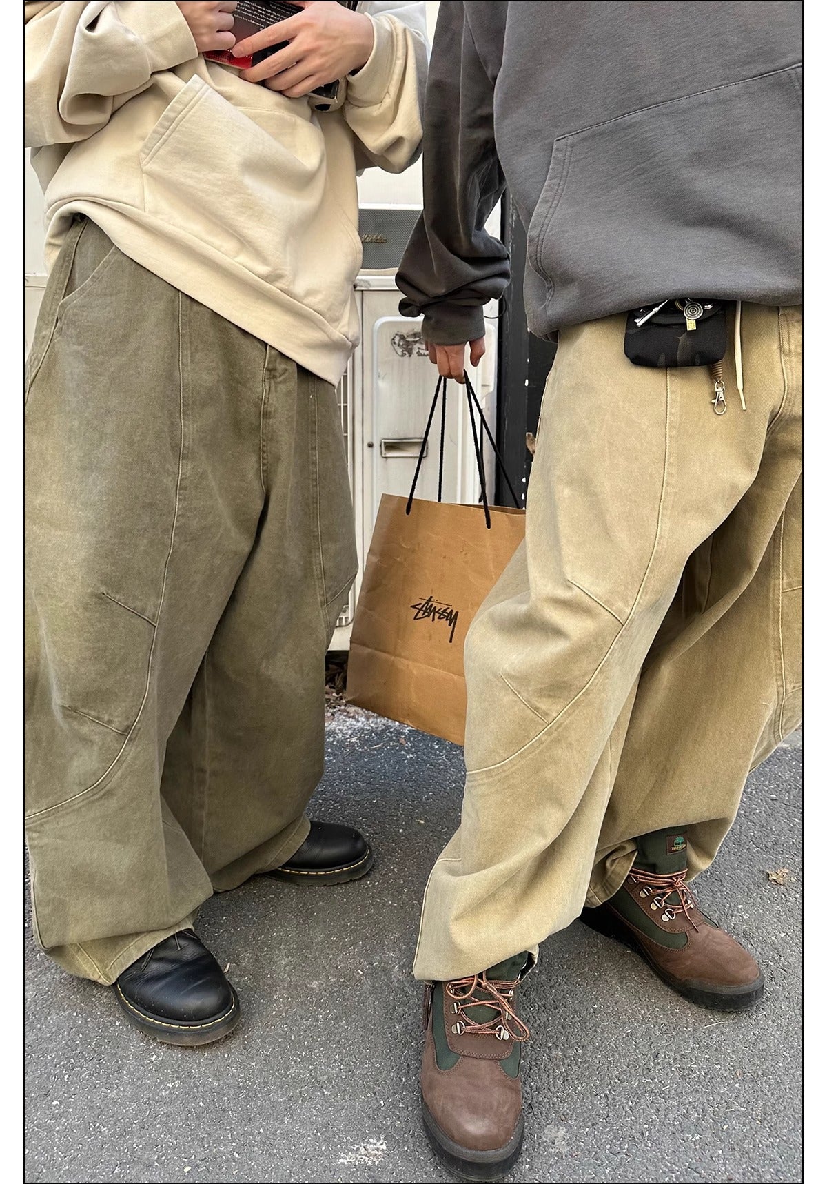 Jean droit large rétro pour homme, pantalon déstructuré à jambes larges 12