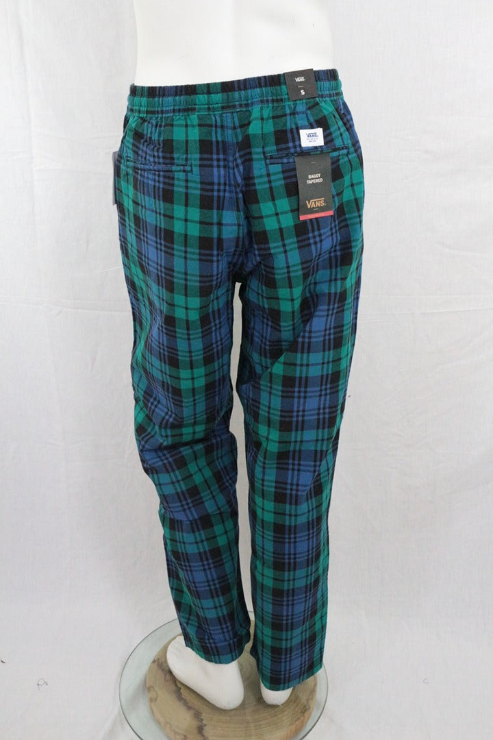 Pantalon Vans écossais tartan vert bleu baggy S neuf streetwear 6
