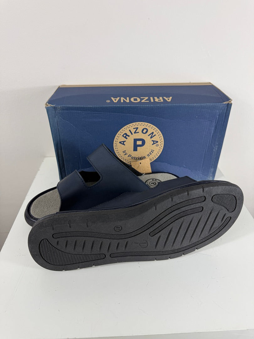 Mules en cuir bleu marine Arizona Patrizio Uzzi 41 4