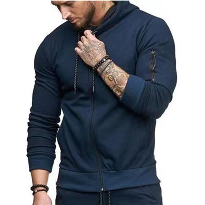 Sweat zippé pour homme à manches zippées, doublé polaire, 6 coloris 6