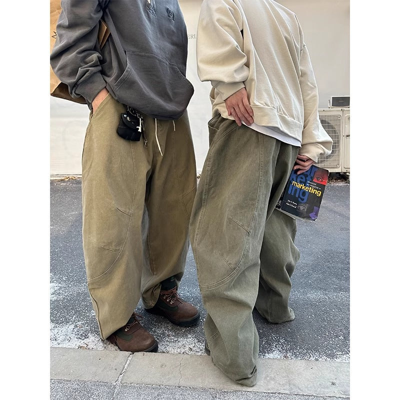 Jean droit large rétro pour homme, pantalon déstructuré à jambes larges 3