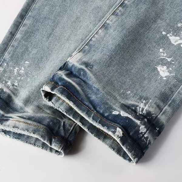 Jean slim stretch décontracté pour homme, style urbain 6
