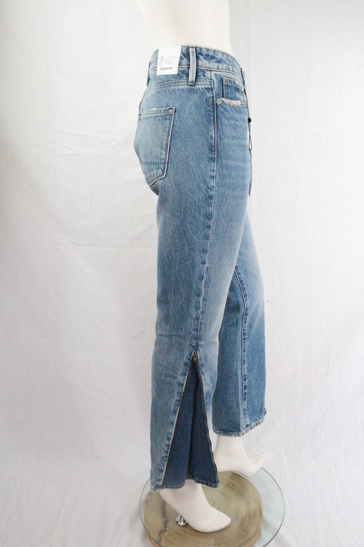 Jean Denham Heidi high rise straight fit bleu clair taille 30 Neuf avec étiquette vintage 90s 7