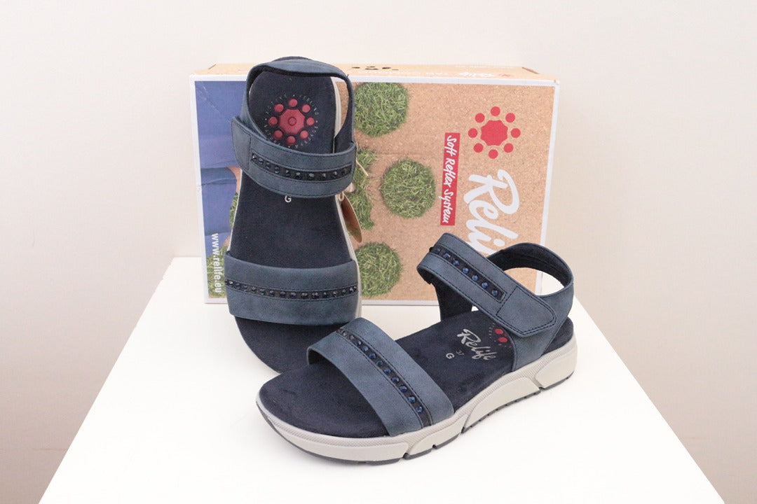 Sandales Relife bleu marine confort Soft Reflex taille 37 3