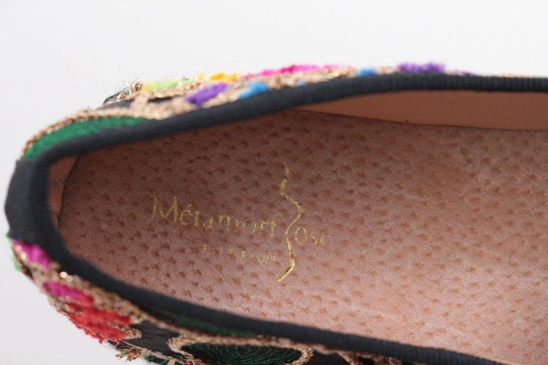 Espadrilles Métamorf'ose Elue Par Nous brodées noir 39 10