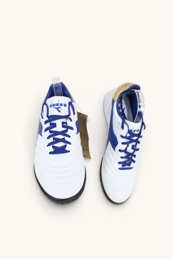 Chaussures De Foot Diadora Stabilisées Blanc Bleu Tbé 4