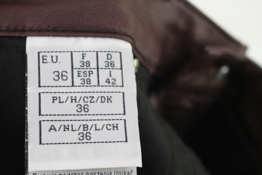 Pantalon enduit marron bordeaux slim taille 36 S Archive Fashion 8