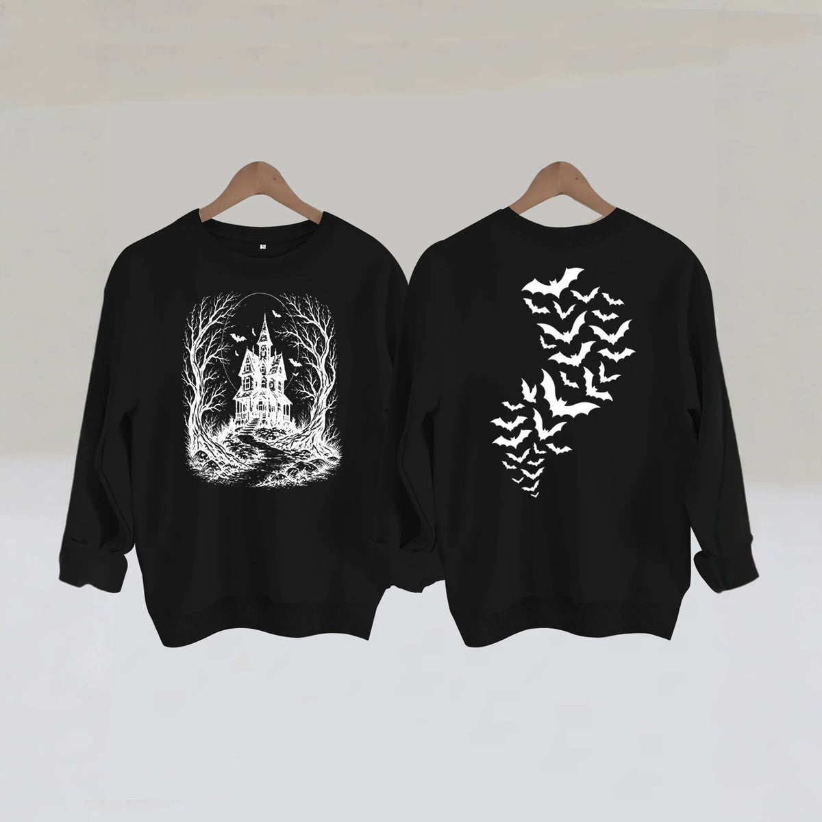 Sweat ample à col rond, manches lanternes, imprimé transfert thermique, pour femme, 7 coloris dont café et rouge orangé 6