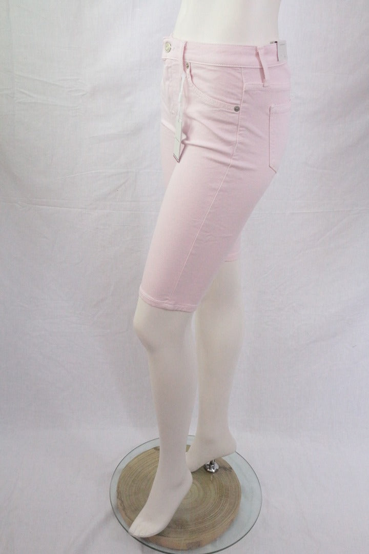 Bermuda femme Tommy Hilfiger rose clair neuf slim 26 10
