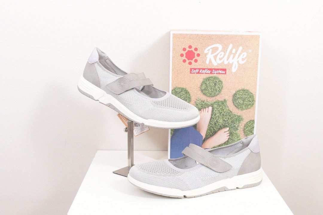 Relife Mary Jane Sport Gris Maille T42 Neuves 8