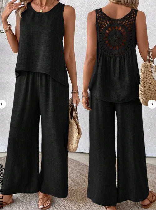 Ensemble débardeur et pantalon large – photo 4 – Frippin'Dealz