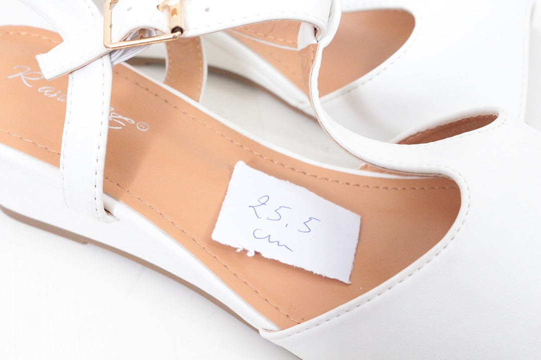 Sandales compensées blanches R and Be taille 41 8