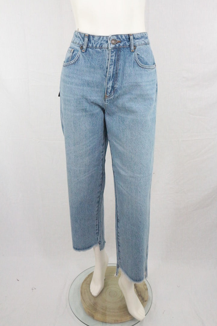 Jean Sisley droit bleu clair coton taille 32 Neuf Y2k 1