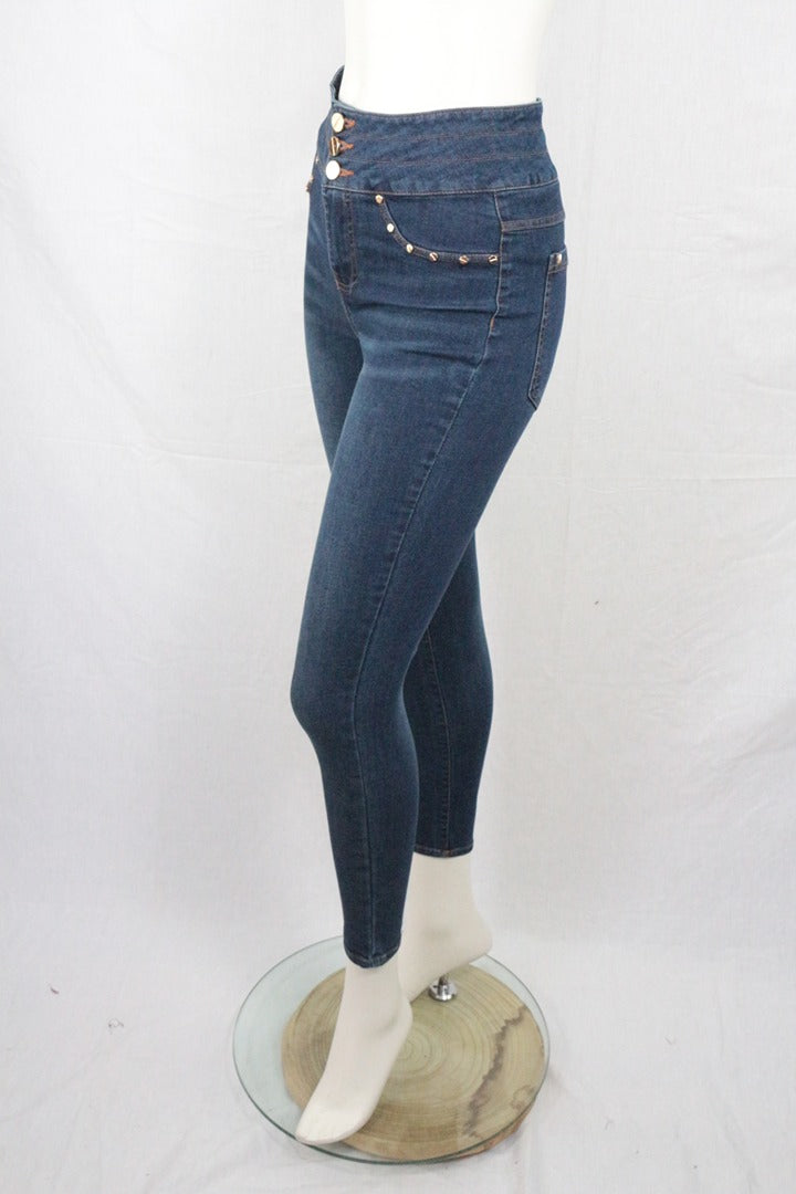 Jeggings Ysabel Mora taille haute bleu M - Neuf avec étiquette 1