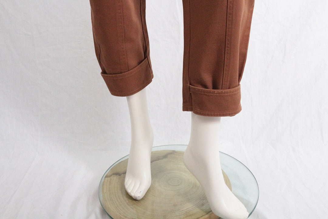 Pantalon Sisley marron taille haute 42 - Neuf avec étiquette vintage 5