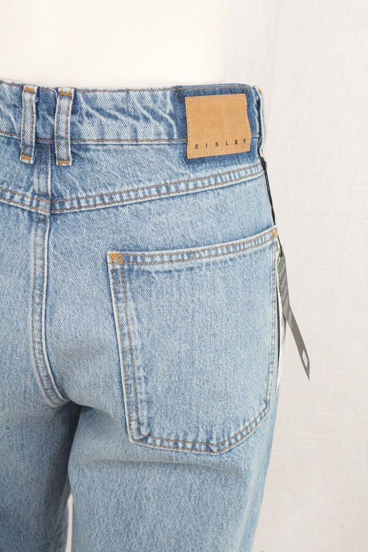 Jean Sisley droit bleu clair coton taille 32 Neuf Y2k 7
