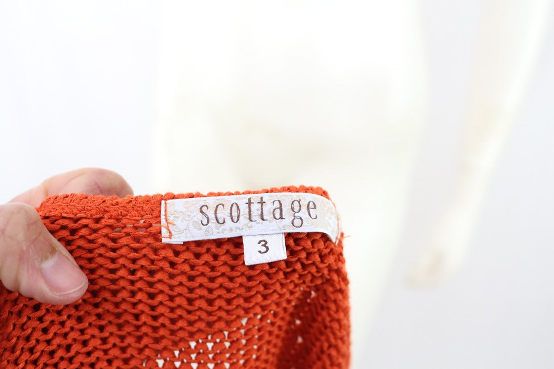 Scottage Cardigan Court Orange 40 Acrylique Boho Chic 12