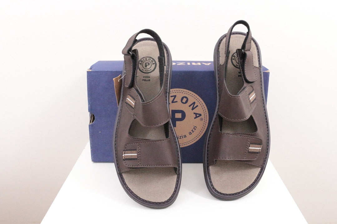 Sandales Patrizia Azzi cuir marron 44 neuves 3