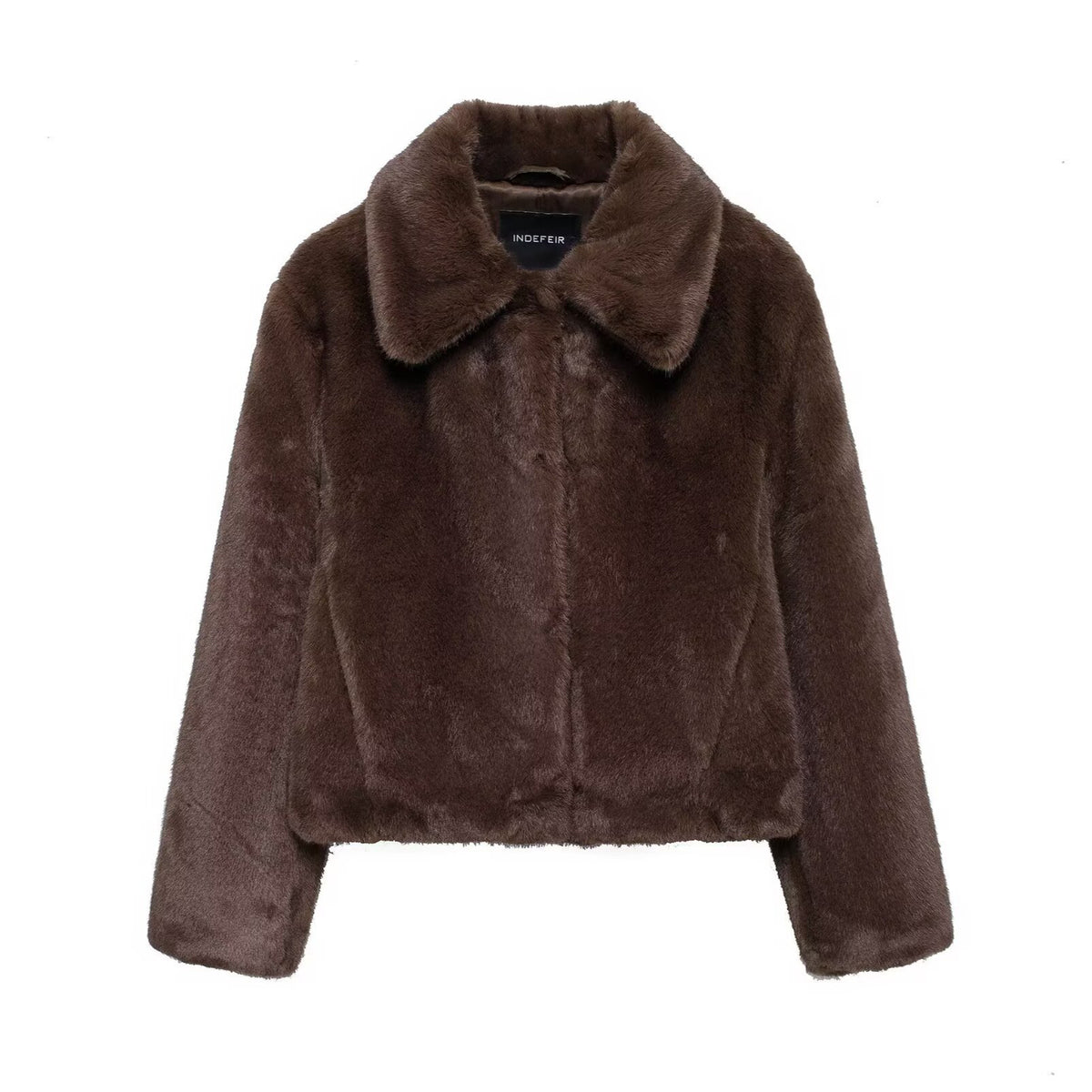 Manteau fausse fourrure vison doré – photo 1 – Frippin'Dealz