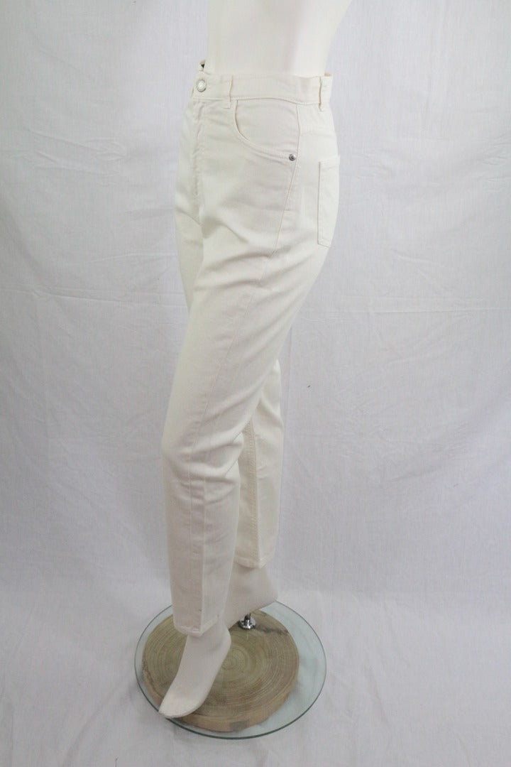 Jean slim ecru Sisley taille 26 neuf avec étiquette old money 8
