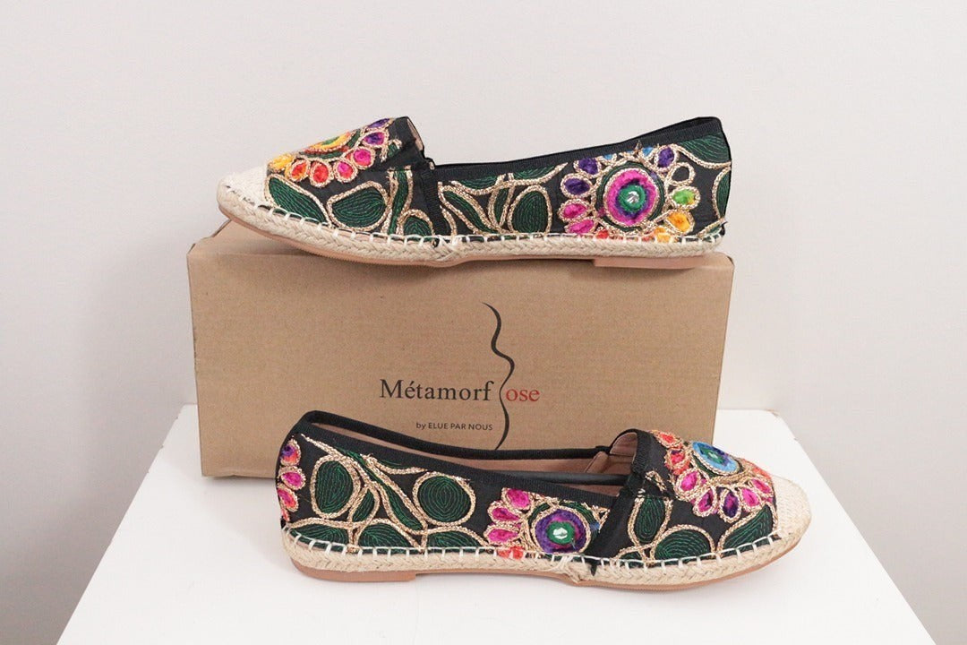 Espadrilles Métamorf'ose Elue Par Nous brodées noir 39 | Frippin'Dealz – photo 8