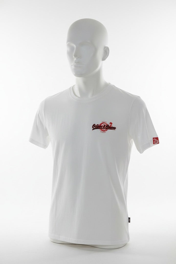 T-shirt blanc Octane & Oxygen en coton neuf taille L