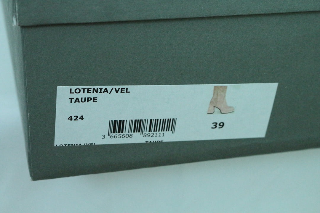 Bottines talons Minelli taupe velours 39 vintage 90s 12