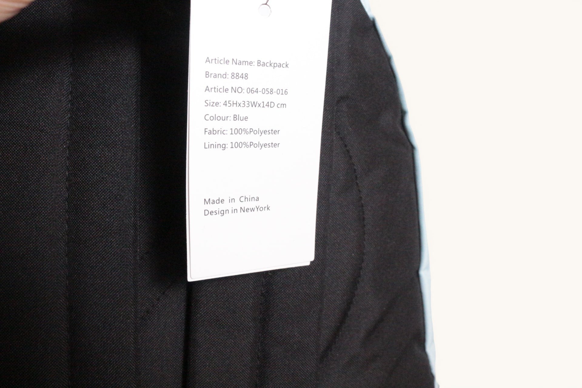 8848 Sac à dos Polyester Noir   Neuf 8