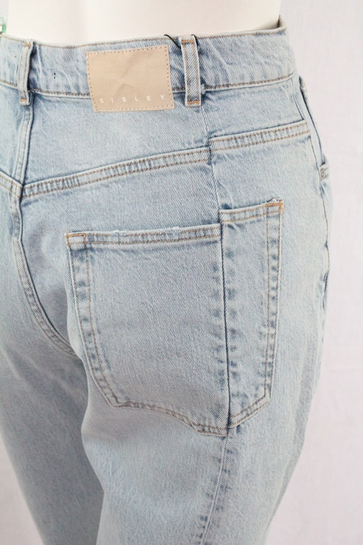 Jean Sisley droit bleu clair taille 33 - Neuf avec étiquette 90s vintage 6