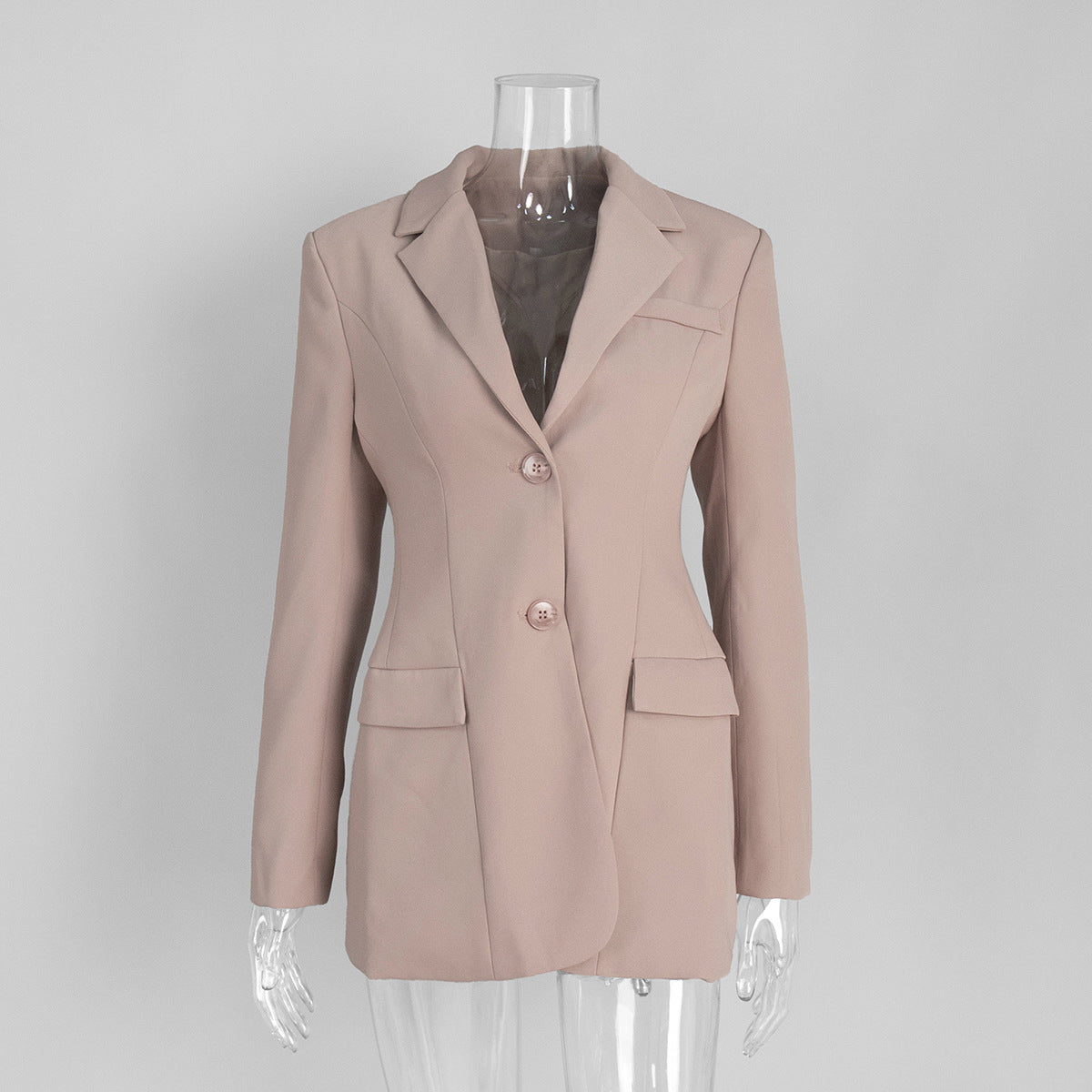 Blazer femme cintré col V à deux boutons, 4 coloris 6