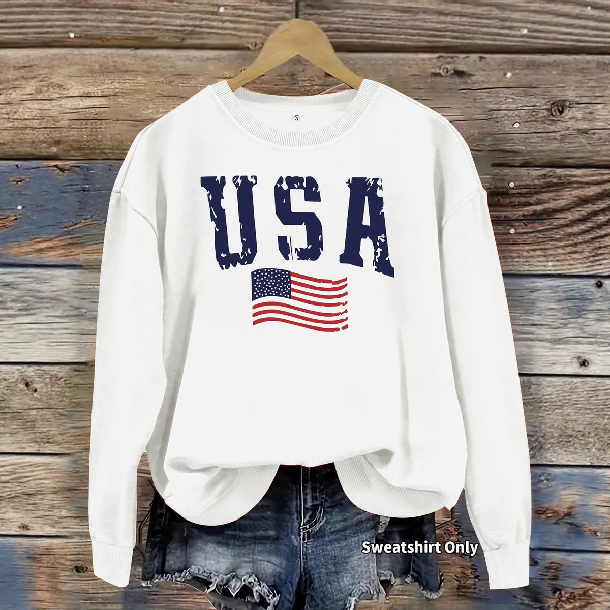 Sweat-shirt col rond en molleton épais, manches lanternes, imprimé thermocollé, coupe ample, pour femme, 7 coloris 4