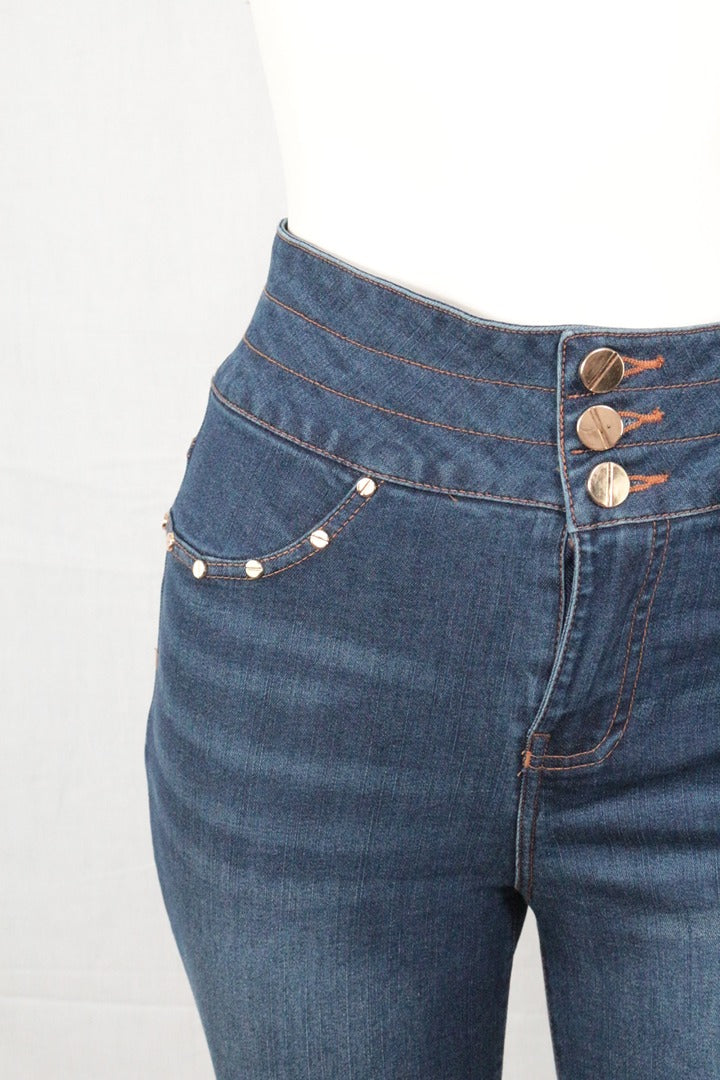 Jeggings Ysabel Mora taille haute bleu M - Neuf avec étiquette 4