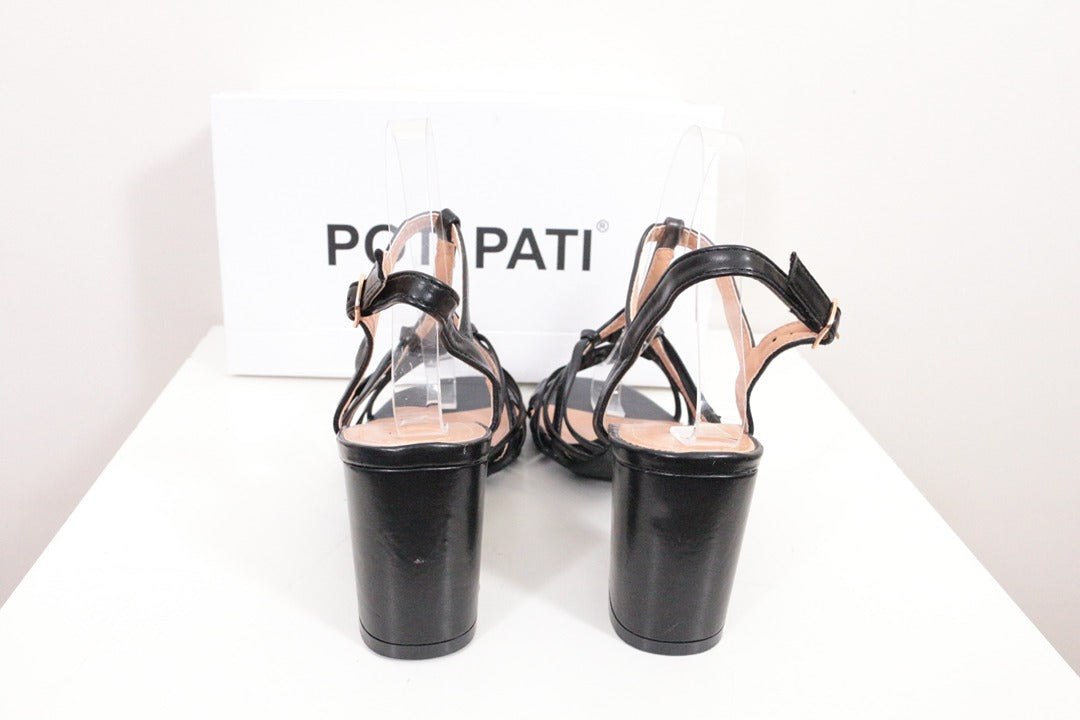 Poti Pati Sandales Cuir Synthétique Noir 39 Neuf 8